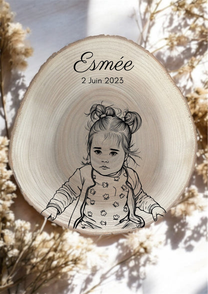 Décoration murale personnalisée - gravure prénom ou photo