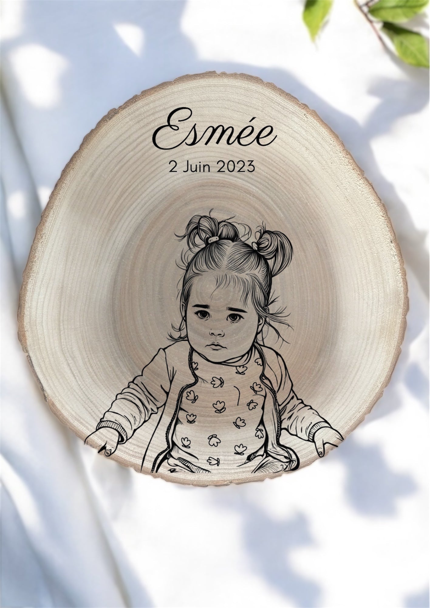 Décoration murale personnalisée - gravure prénom ou photo